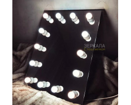 Безрамное гримерное зеркало с подсветкой 80х60 см