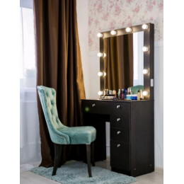 Гримерный столик Жанна с гримерным зеркалом и подсветкой 80х80 