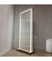 Гримерное зеркало с LED подсветкой на подставке 190х80 см