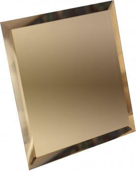 Квадратная зеркальная плитка бронза 250х250 мм